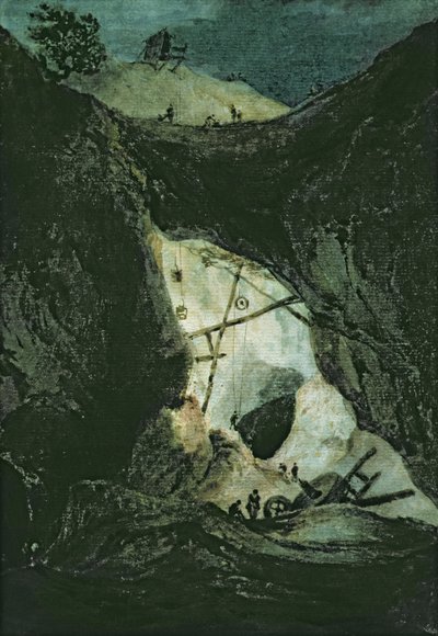 Die Parys-Mine in Anglesea, ca. 1805 von Francois Louis Thomas Francia
